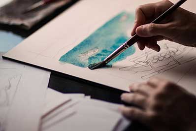 Person painting